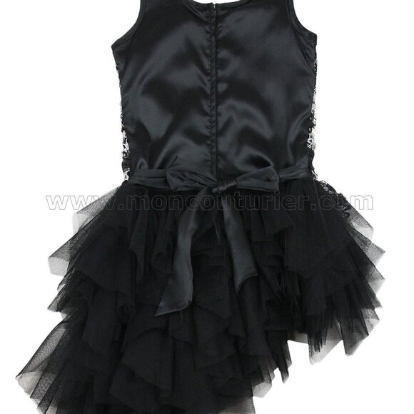 Kate Mack Girls Biscotti Modern Princess Black Dress Fairycore Size 8 - Picture 5 of 7